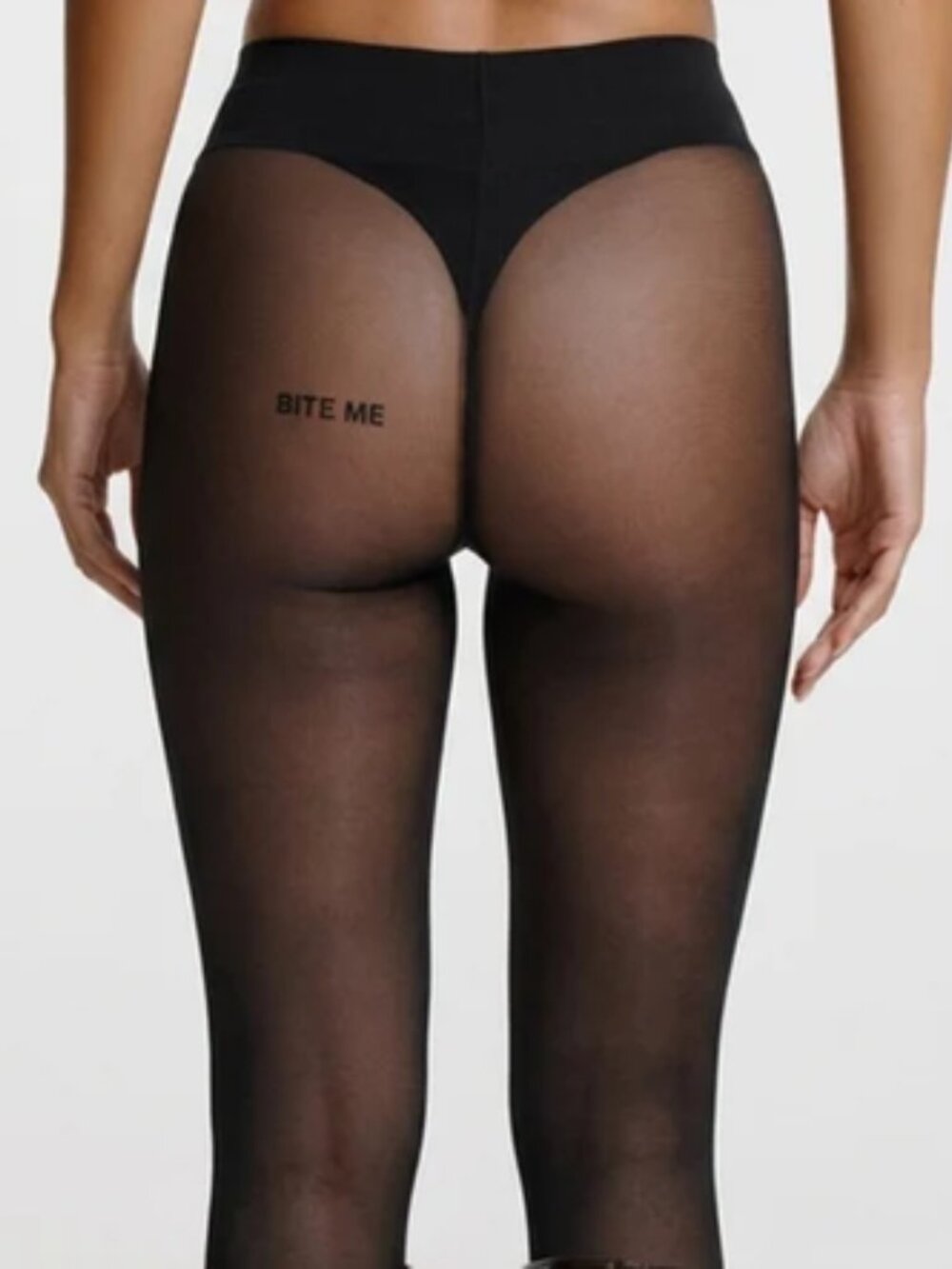 Saint Sass Statement tights: Bite Me
